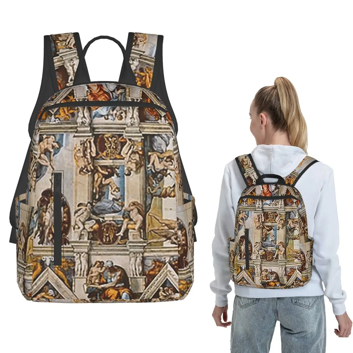 Women Bags Rome - Plecak z motywem sufitu Kaplicy Syczska